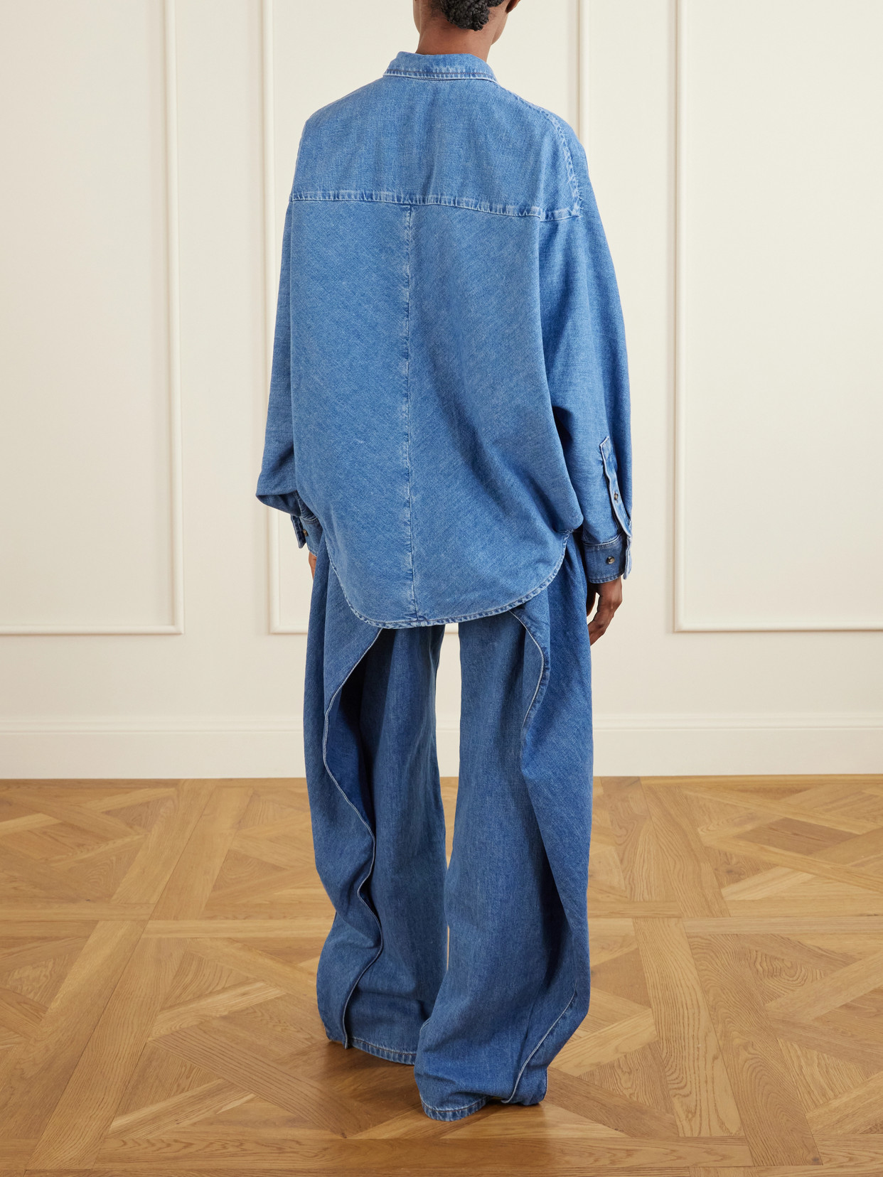 Anagram-Embroidered Denim Shirt