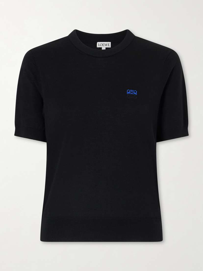 Loewe Anagram-embroidered Wool-blend Sweater - Women's Clothing