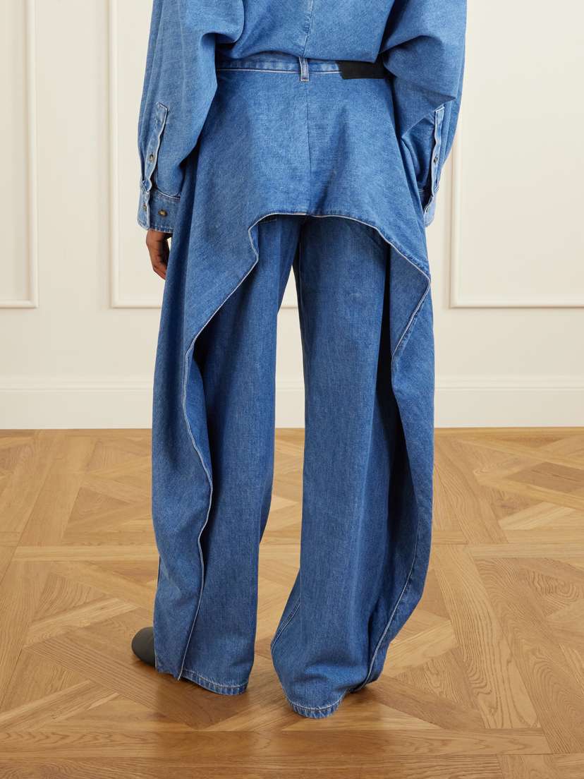 Loewe Draped Mid-rise Wide-leg Jeans | Thumbnail 4 Loewe Draped Mid-rise Wide-leg Jeans | Thumbnail 4