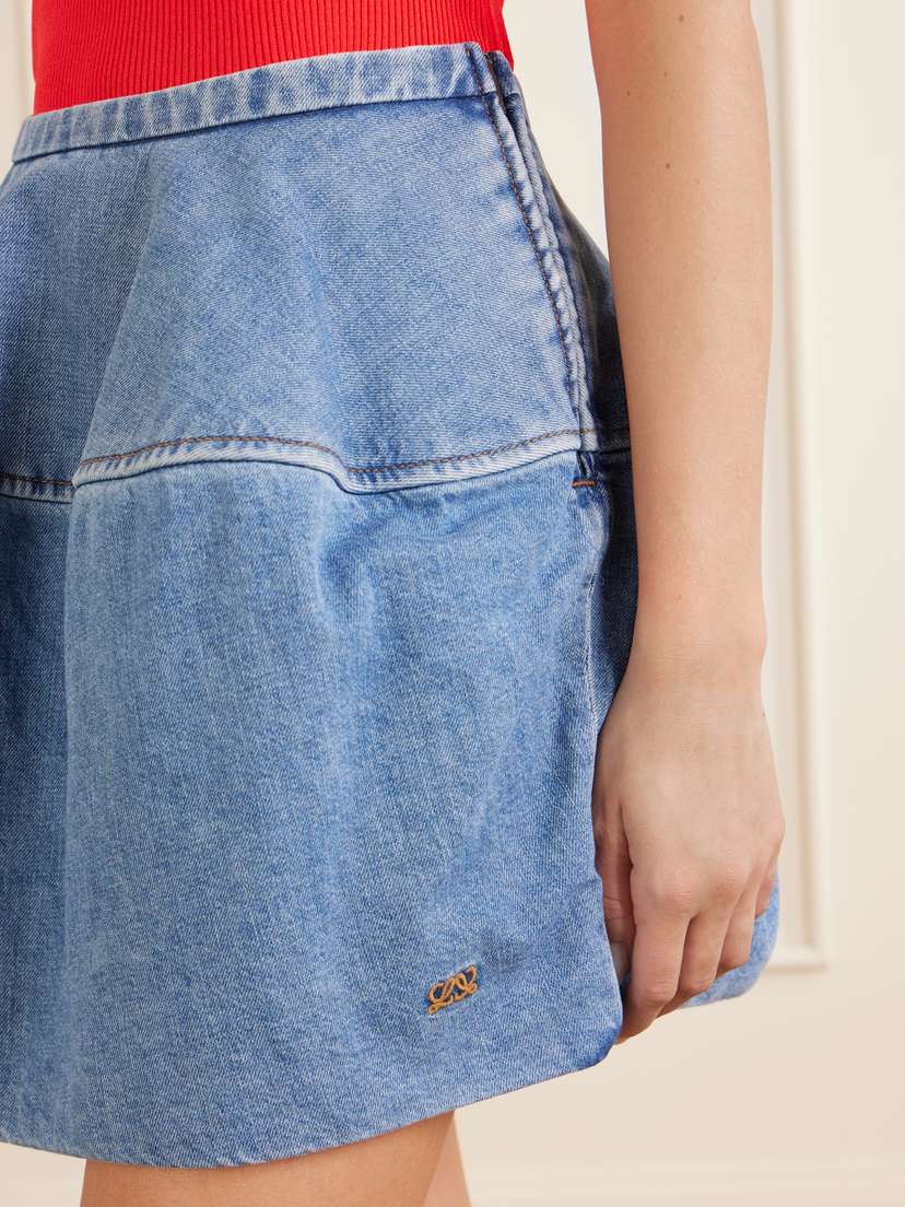 Loewe Paneled Denim Mini Skirt | Thumbnail 5