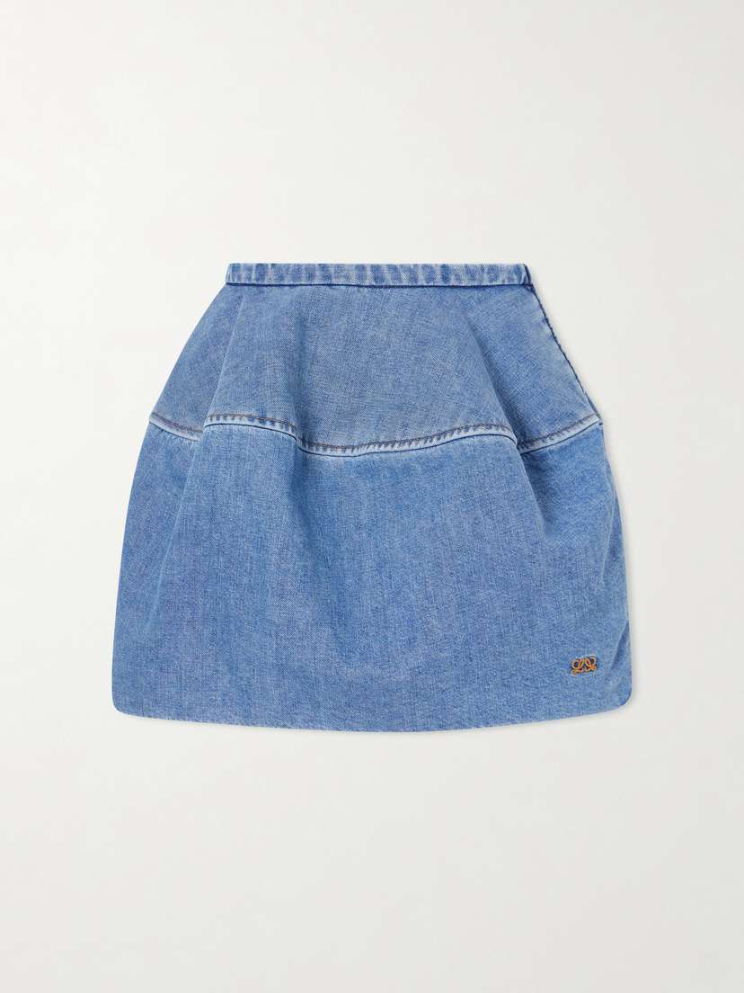 Loewe Paneled Denim Mini Skirt