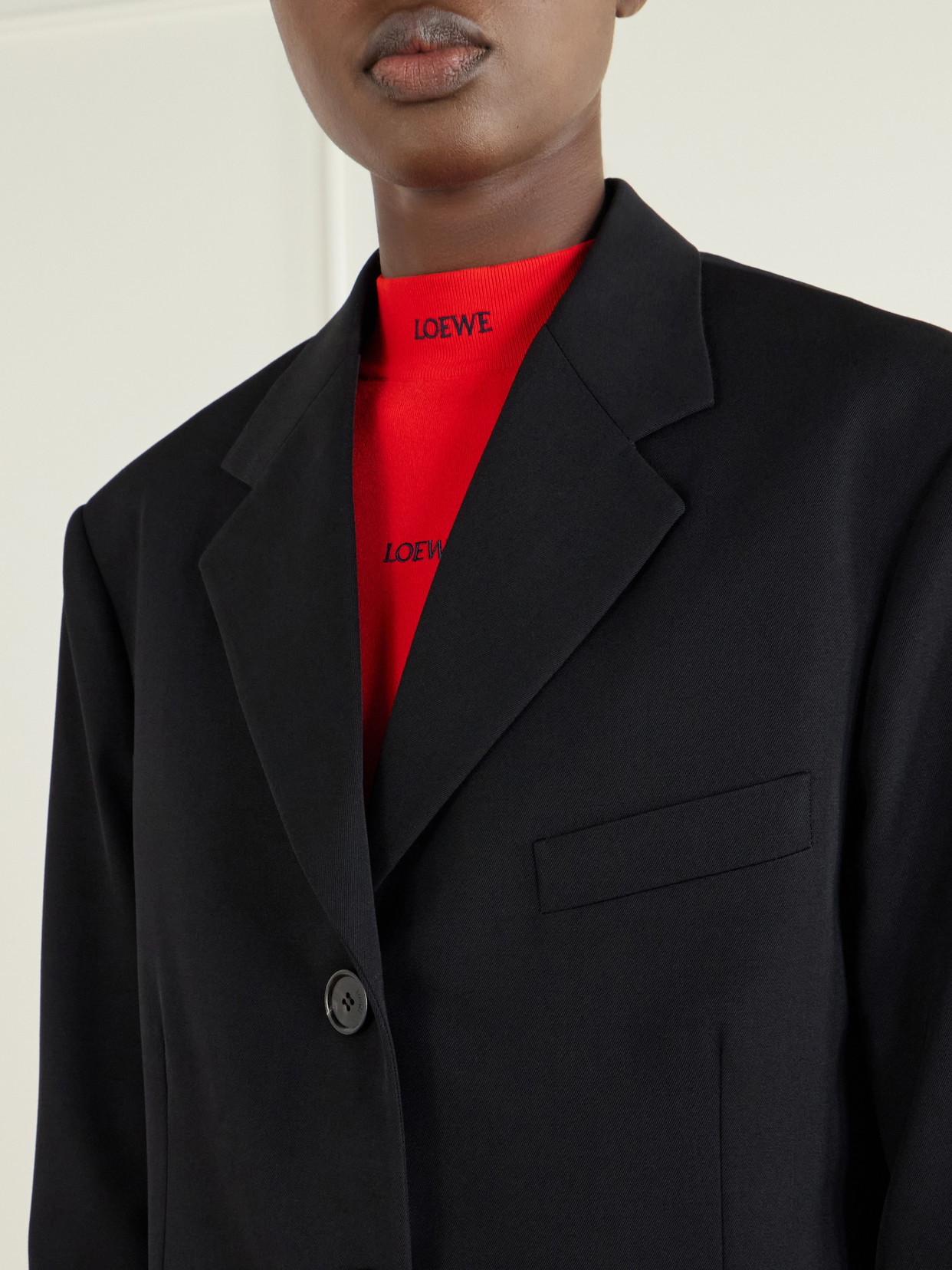 Loewe Wool Blazer In Black