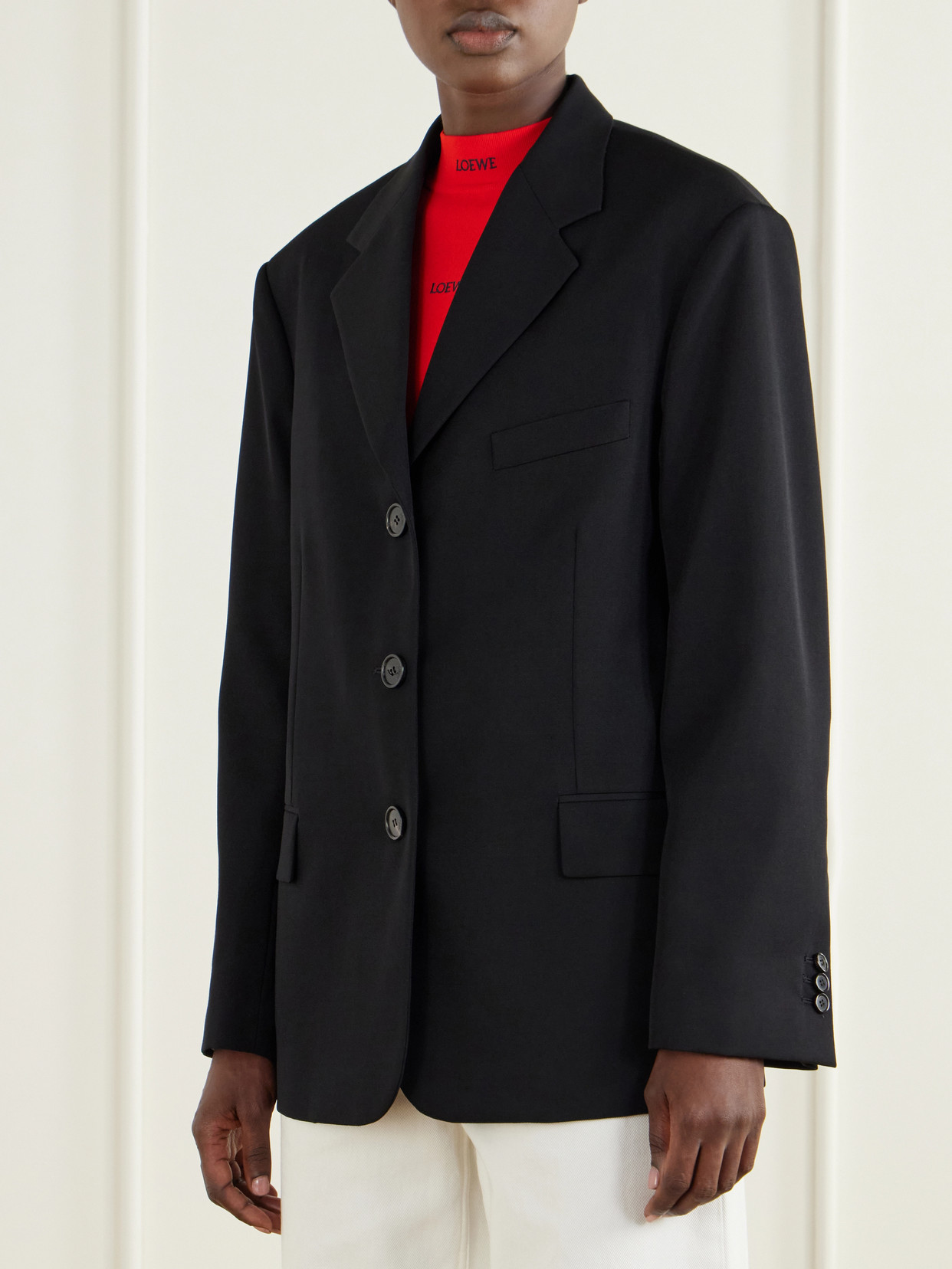Loewe Wool Blazer In Black