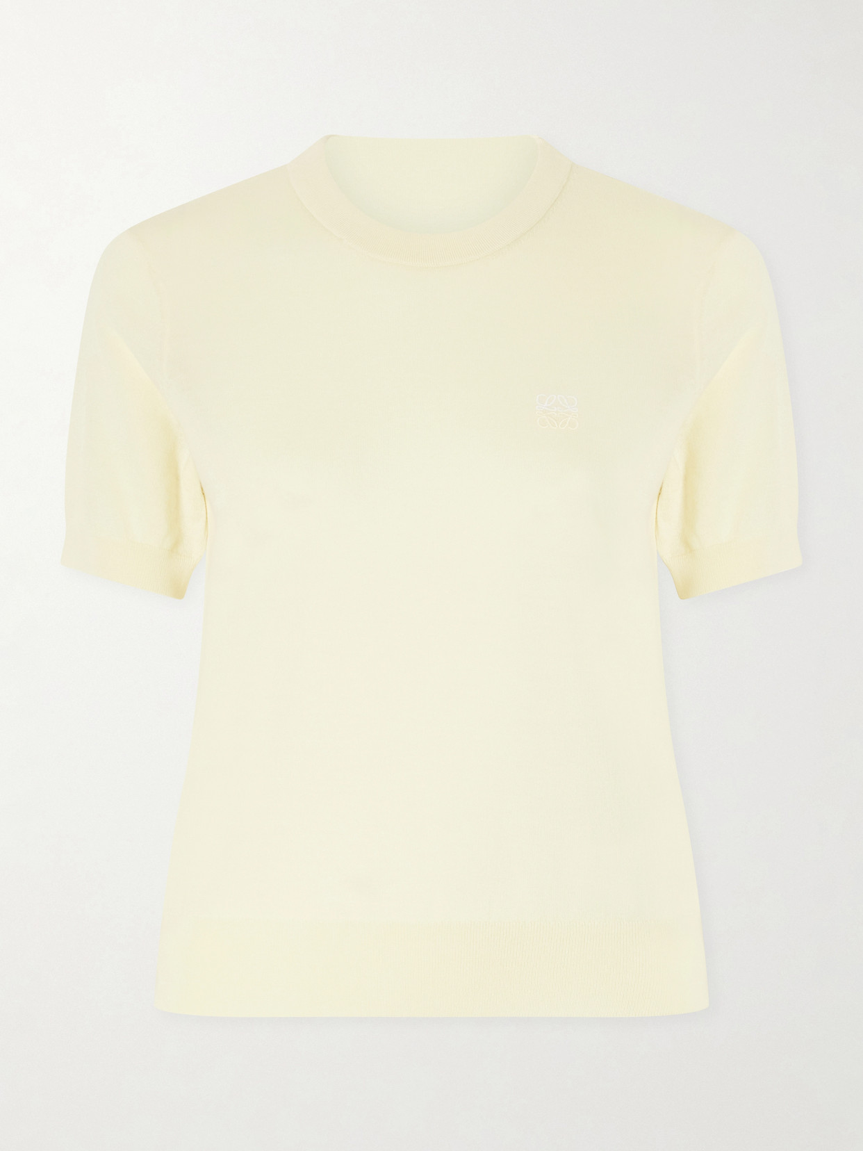 Loewe Anagram-embroidered Wool-blend Sweater In Yellow