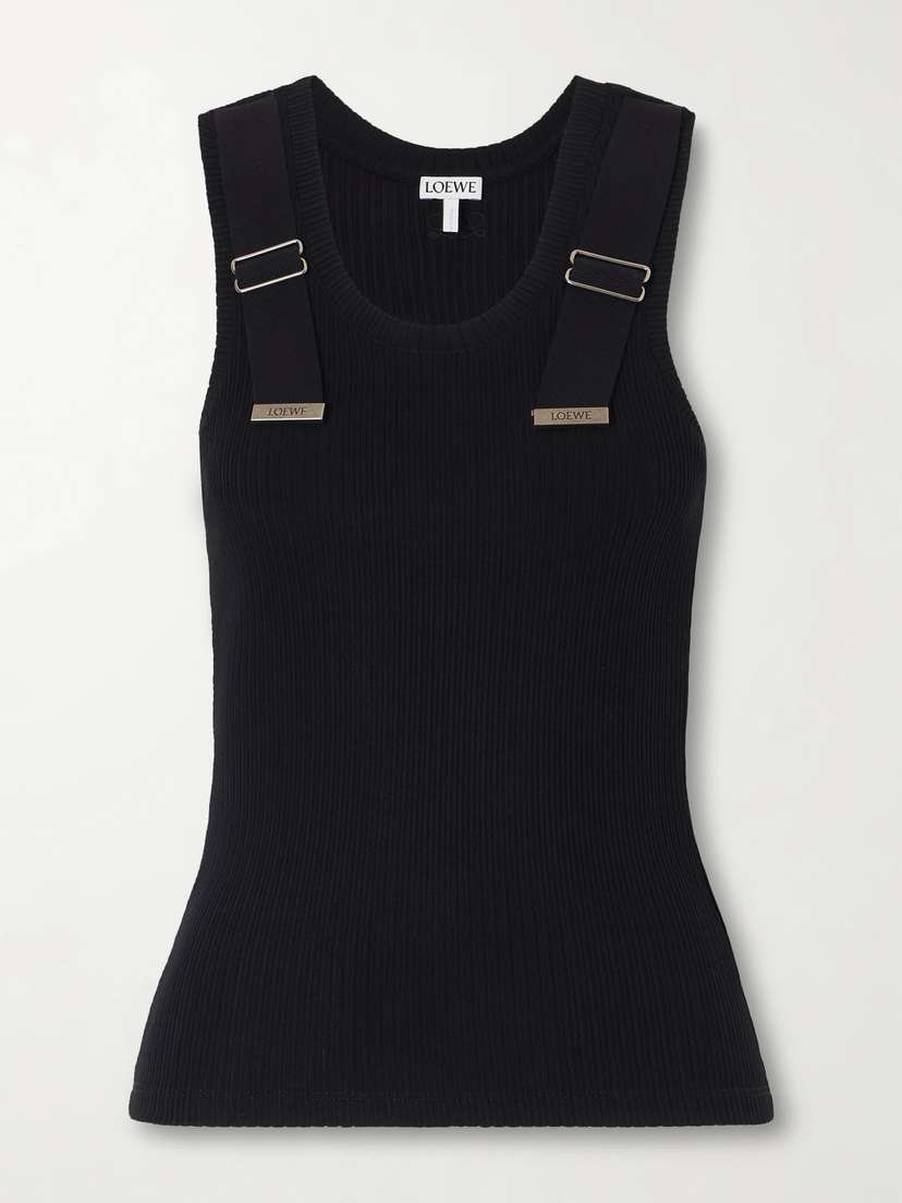 Loewe Appliquéd Ribbed Cotton-blend Tank