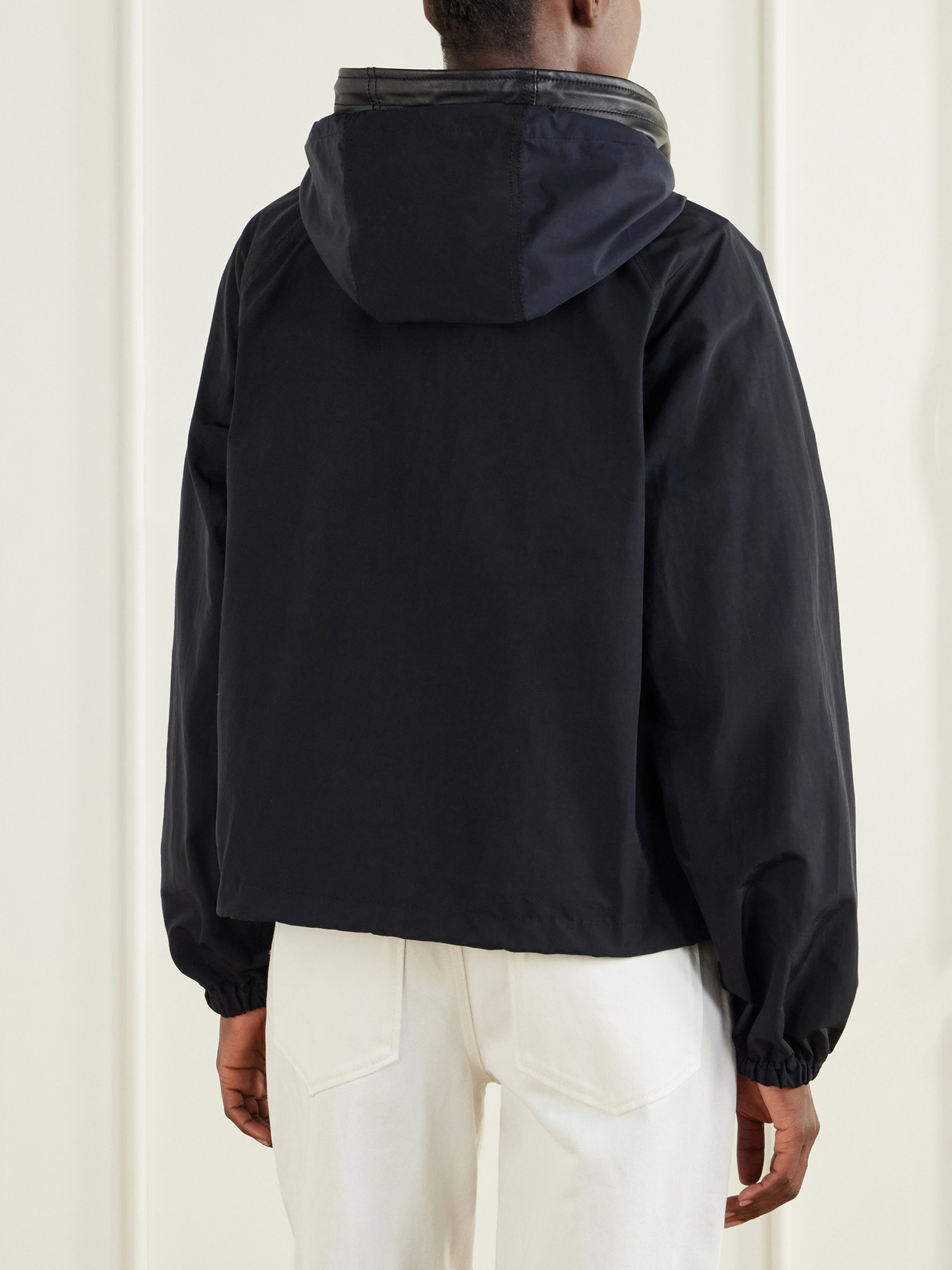Cotton-Blend Shell Hooded Jacket