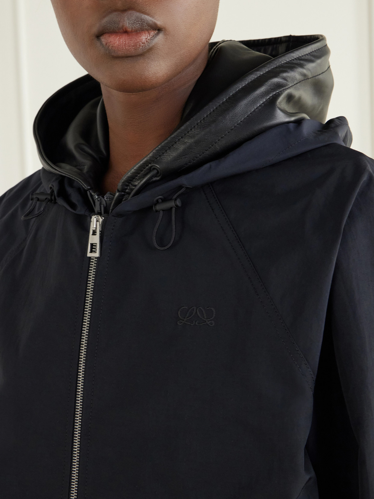 Cotton-Blend Shell Hooded Jacket