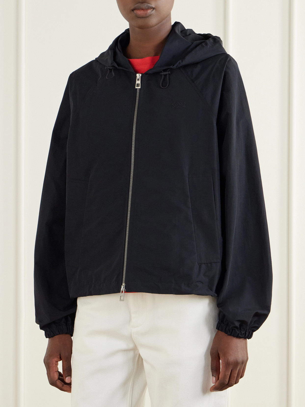 Cotton-Blend Shell Hooded Jacket
