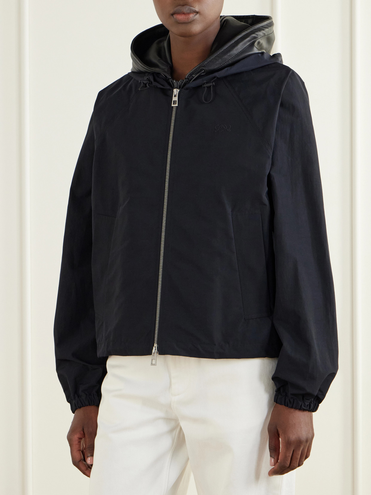 Cotton-Blend Shell Hooded Jacket