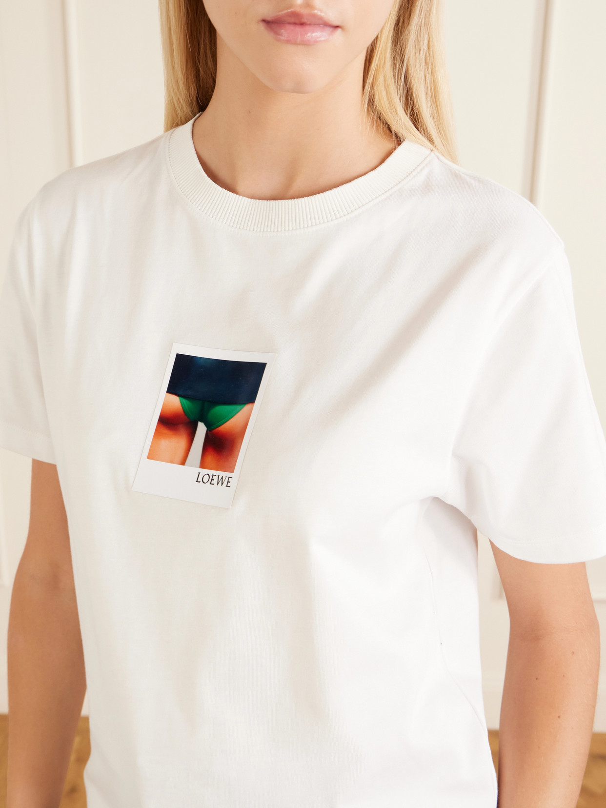 Loewe Printed Cotton T-shirt In White