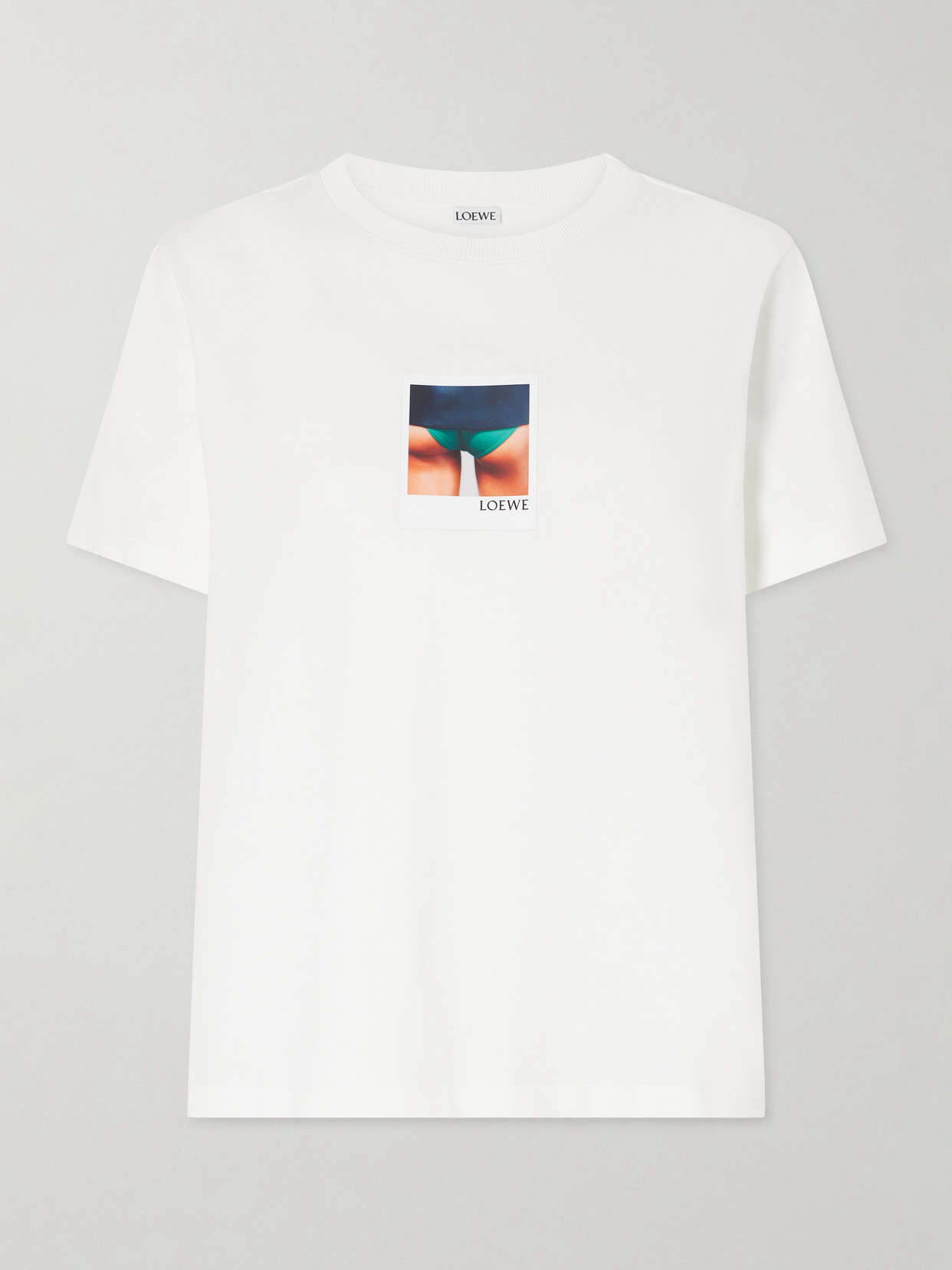 Loewe Appliquéd Cotton-jersey T-shirt In White