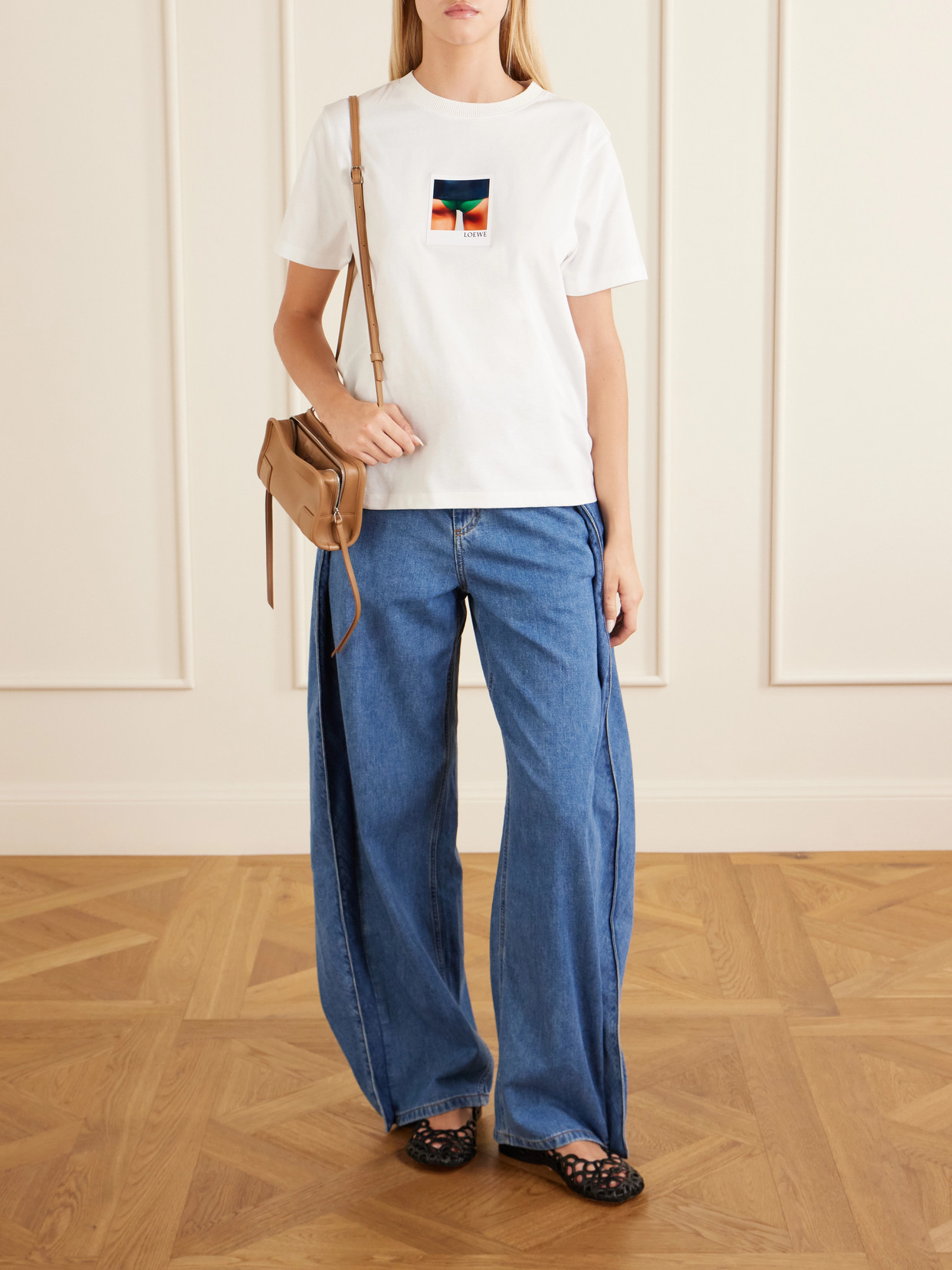 Loewe Printed Cotton T-shirt In White