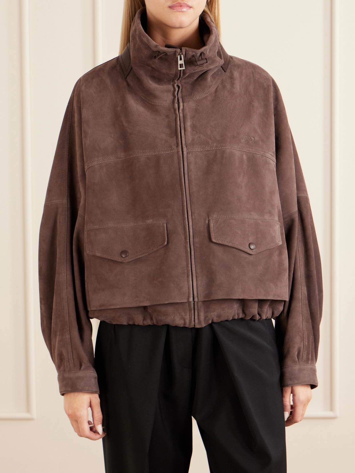 Logo-Embroidered Paneled Jacket