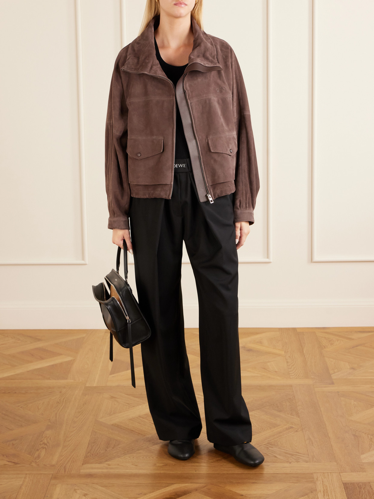 Logo-Embroidered Paneled Jacket