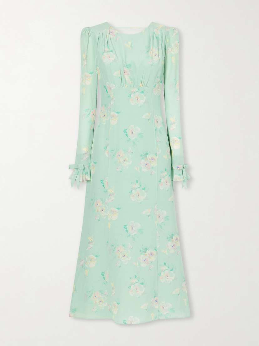 Alessandra Rich Floral-print Silk Midi Dress