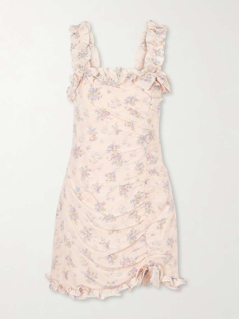 Alessandra Rich Floral-print Silk Mini Dress