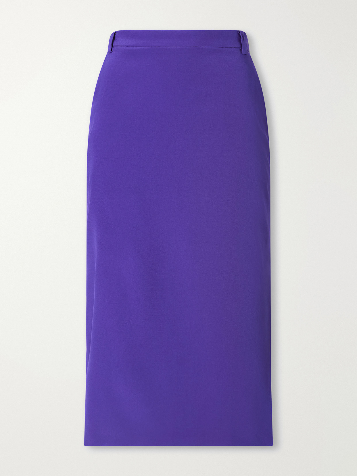Alessandra Rich Silk-crepe De Chine Midi Skirt In Purple