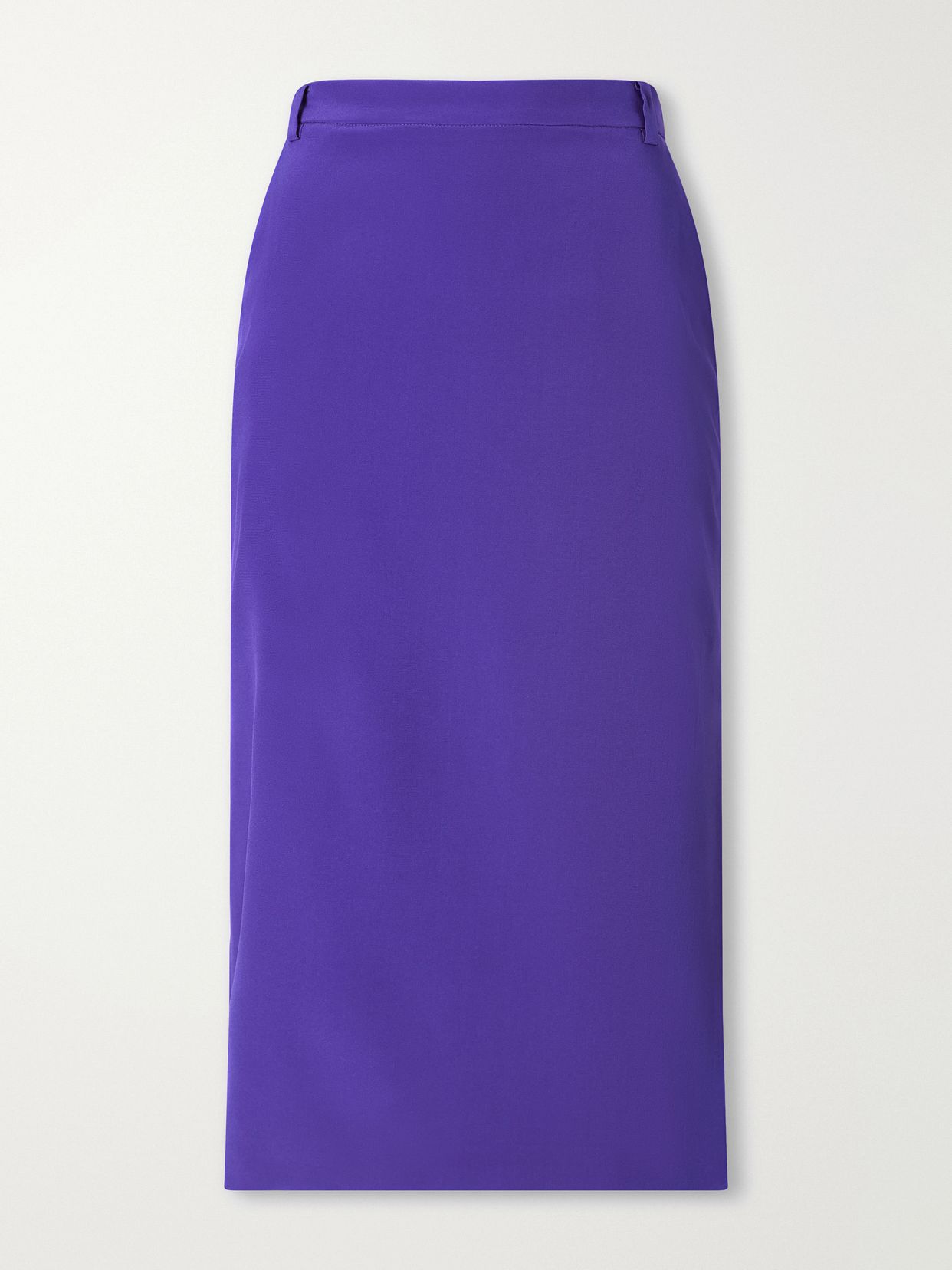 silk crepe de chine midi skirt