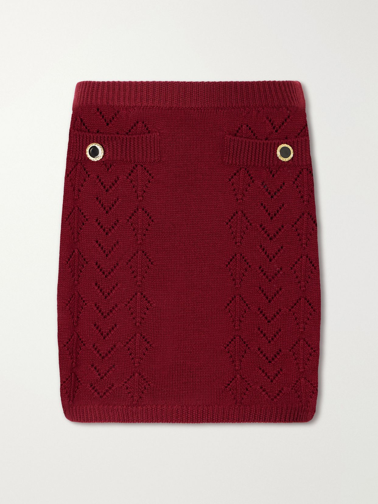 virgin wool mini skirt