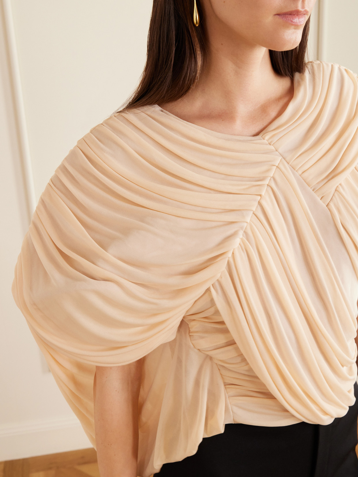 Draped Chiffon Blouse