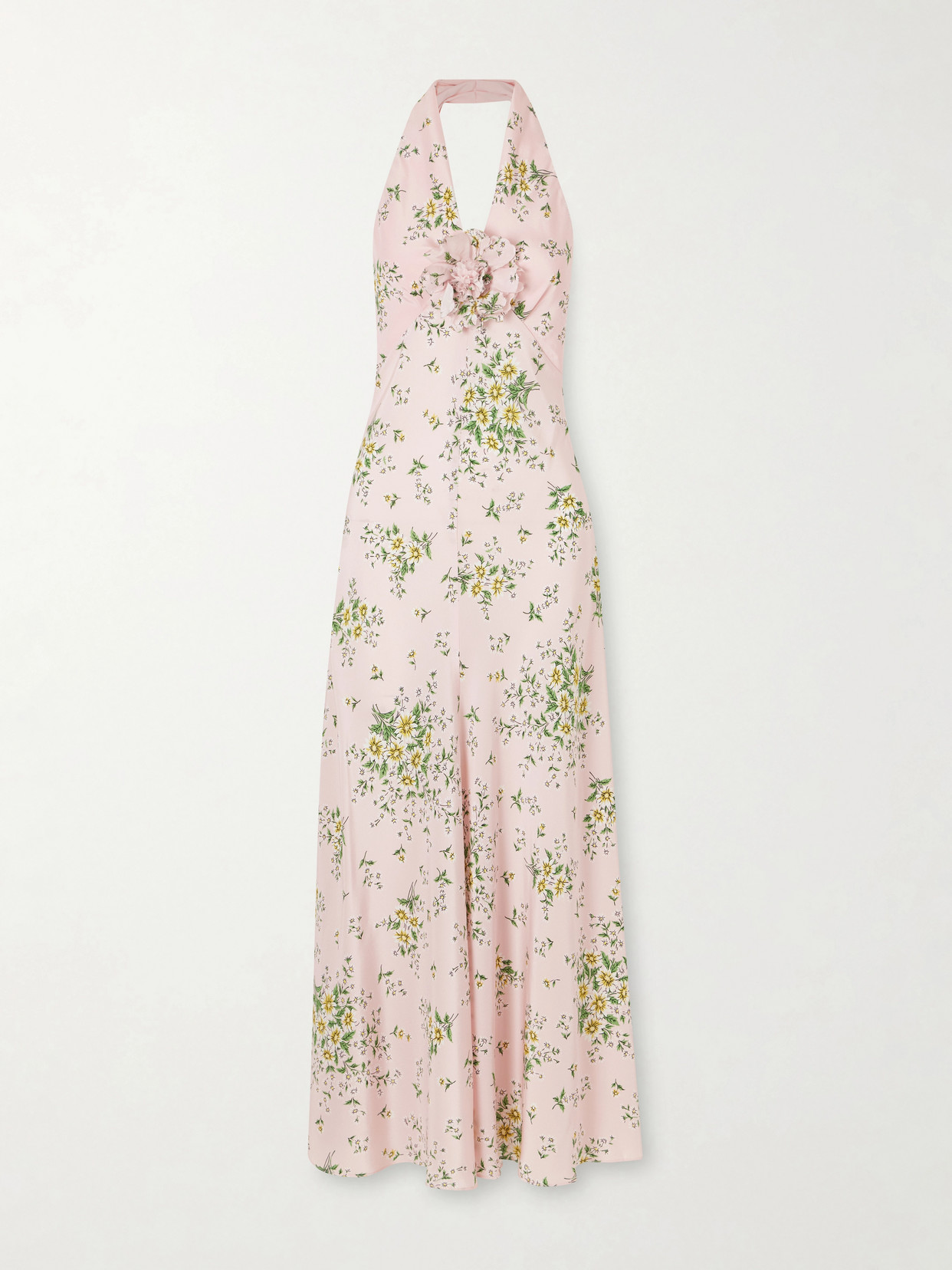 Rodarte - Floral-print Silk-crepe Midi Dress - Pink