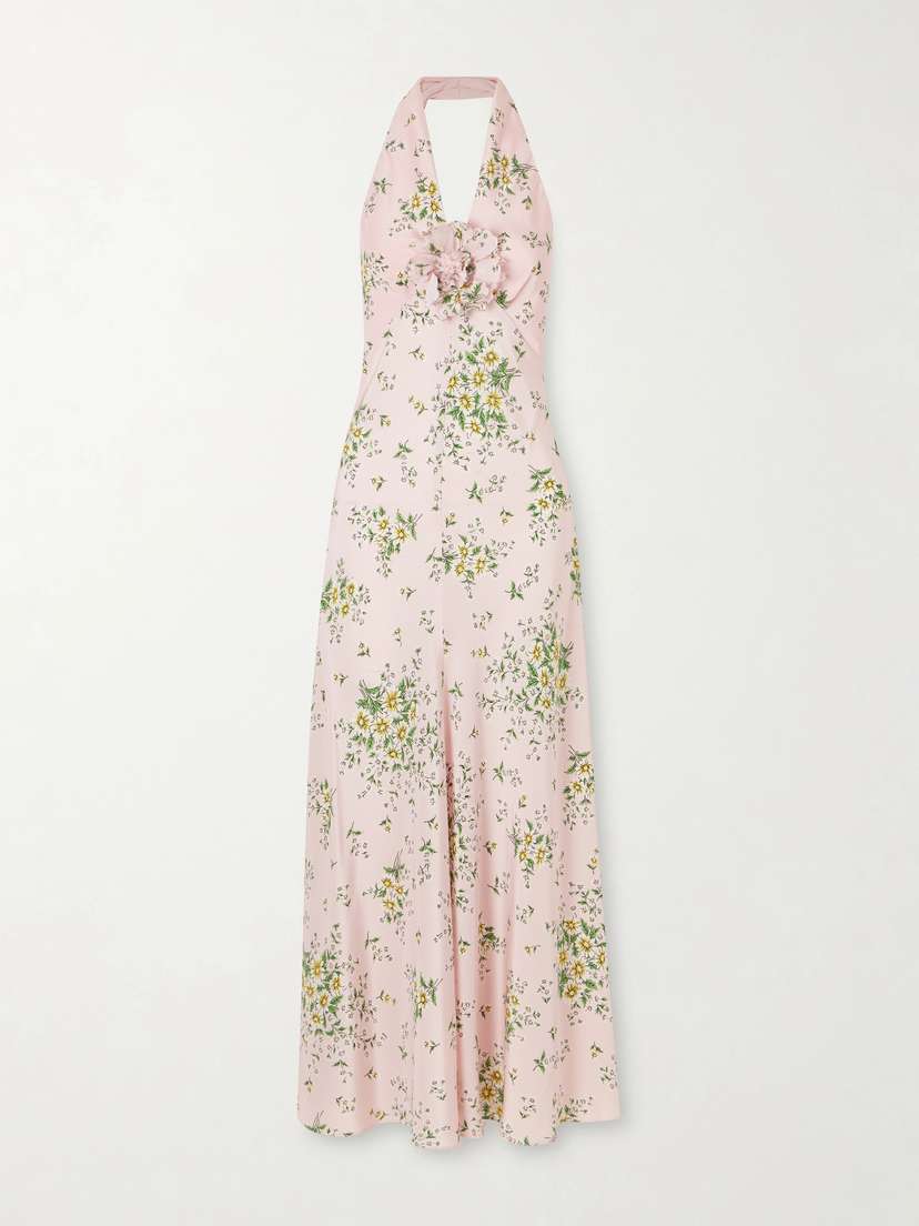 Rodarte Floral-print Silk-crepe Midi Dress