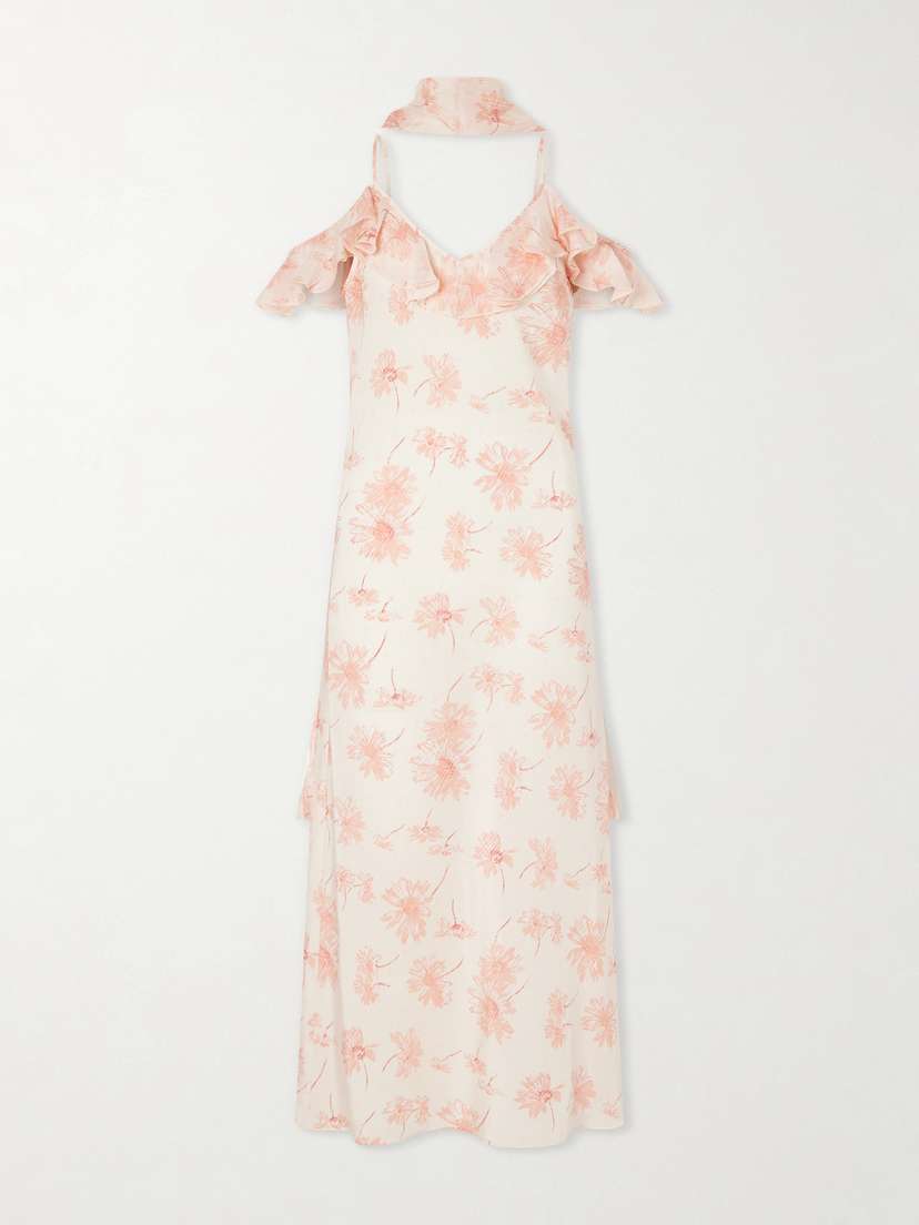 Rodarte Daisy Ruffled Floral-print Silk Chiffon Midi Dress | Thumbnail 6 Rodarte Daisy Ruffled Floral-print Silk Chiffon Midi Dress | Thumbnail 6