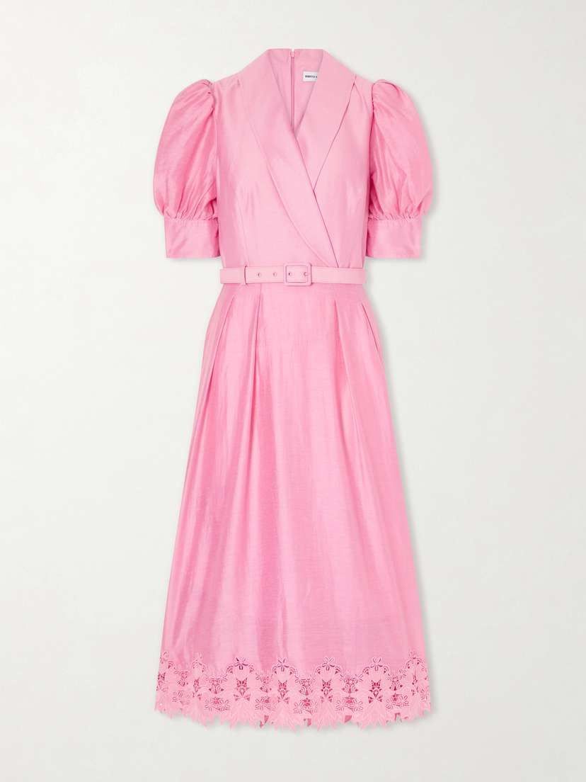 Rebecca Vallance Petalite Belted Broderie Anglaise-trimmed Poplin Midi Dress | Thumbnail 5 Rebecca Vallance Petalite Belted Broderie Anglaise-trimmed Poplin Midi Dress | Thumbnail 5