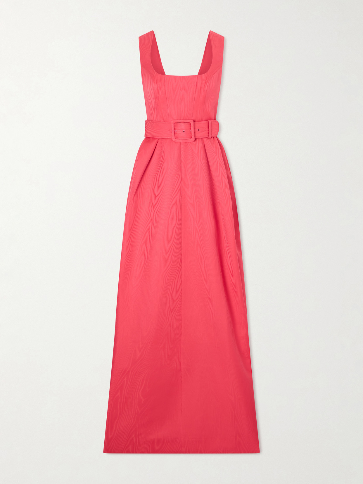 Rebecca Vallance Rosalia Moiré Gown In Red