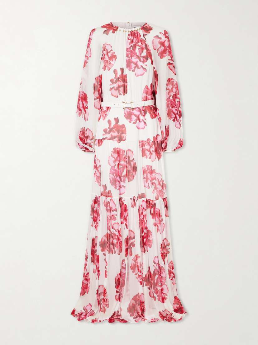 Rebecca Vallance Damask Rose Embellished Tiered Floral-print Georgette Maxi Dress | Thumbnail 5 Rebecca Vallance Damask Rose Embellished Tiered Floral-print Georgette Maxi Dress | Thumbnail 5