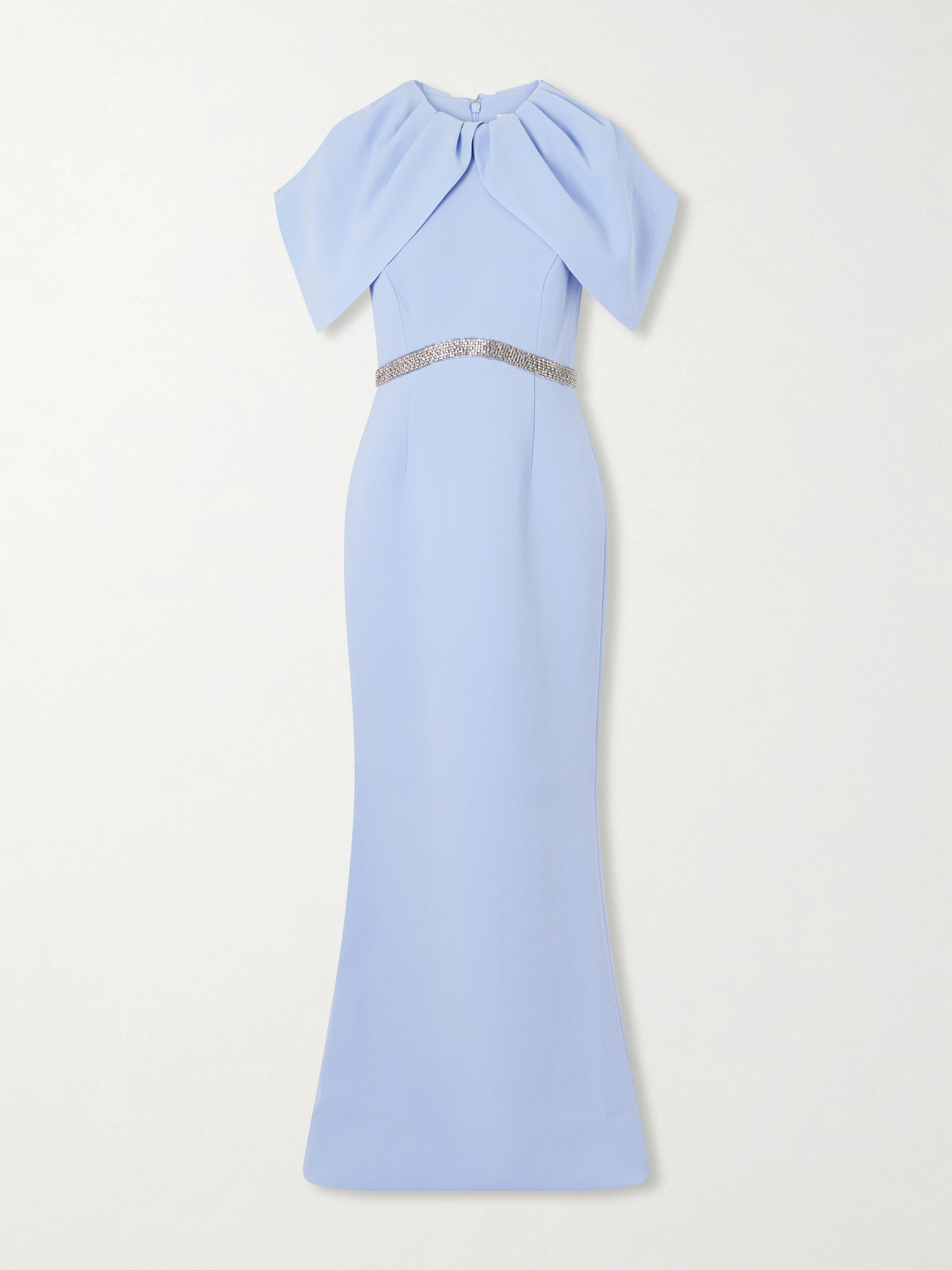 Rebecca Vallance Aylin One-shoulder Embellished Cady Maxi Dress In Blue