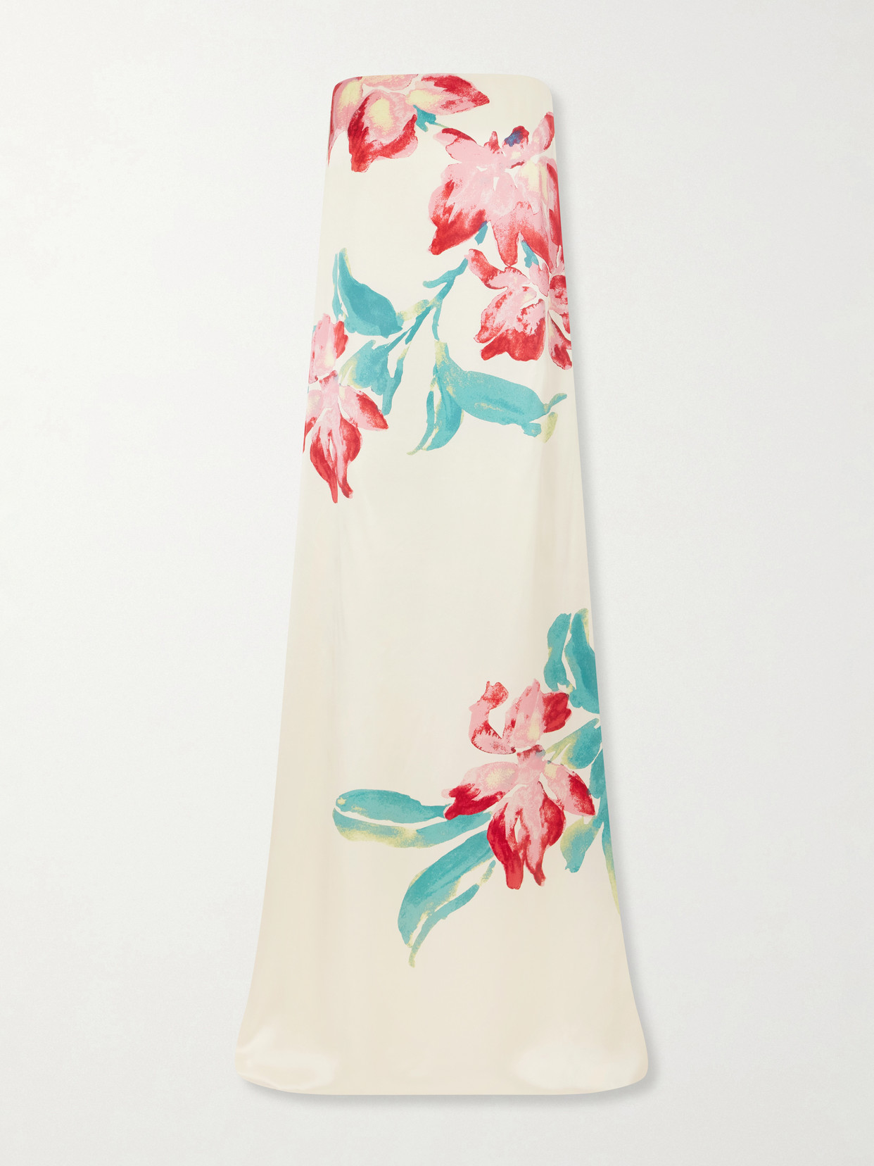 Rebecca Vallance Sunblush Bloom Floral-print Silk Gown In Yellow