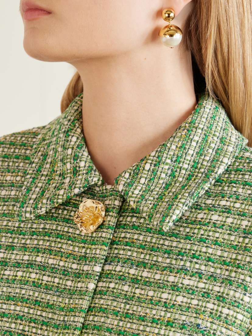 Carolina Herrera Cotton-blend Tweed Jacket | Thumbnail 4 Carolina Herrera Cotton-blend Tweed Jacket | Thumbnail 4