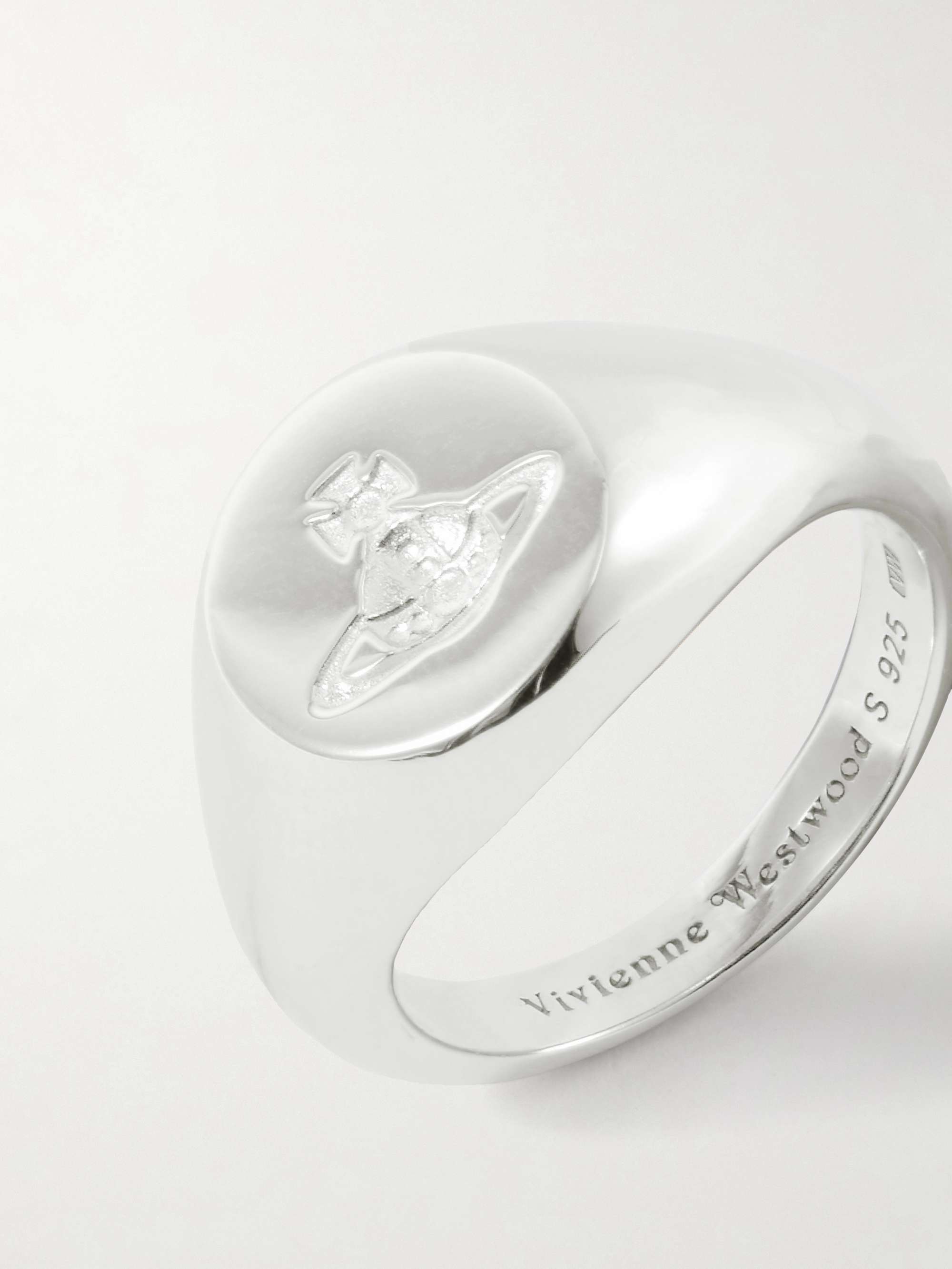 アクセサリー Vivienne Westwood Logo Silver Ring VIVIENNE WESTWOOD Sigillo-debossed recycled silver ring | NET-A-PORTER