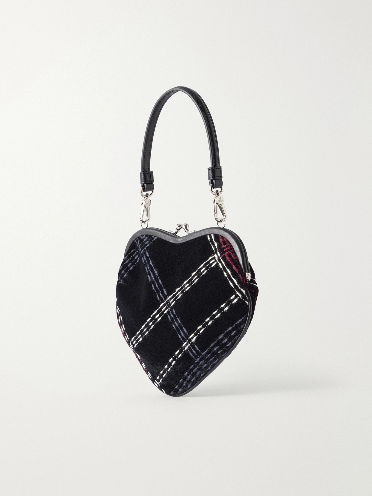 Belle Mini Checked Velvet Shoulder Bag