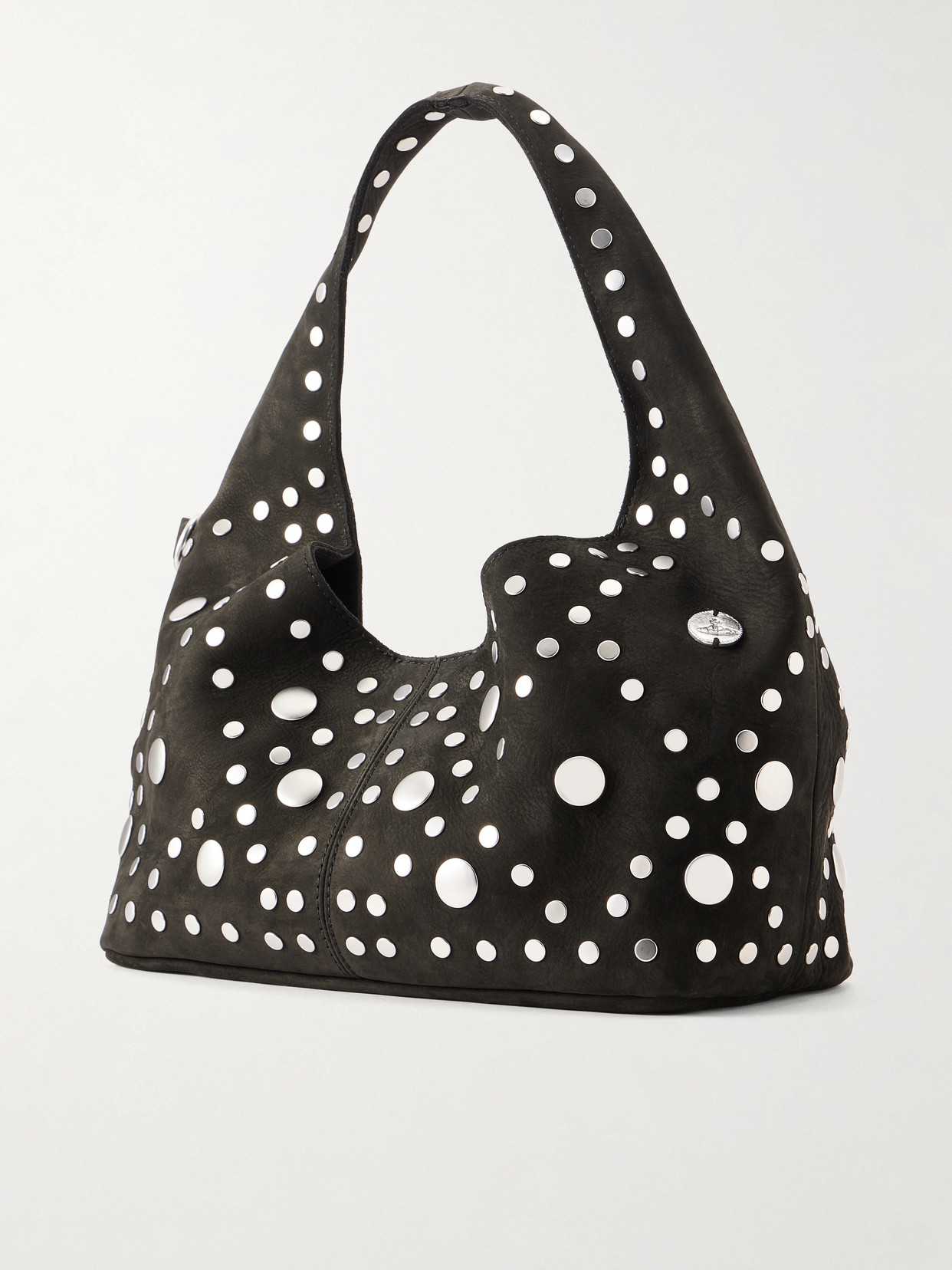 Ellie Studded Nubuck Shoulder Bag