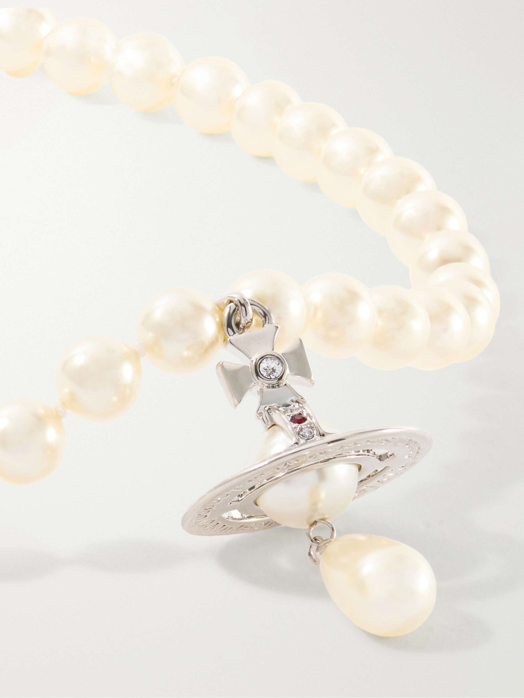 VIVIENNE WESTWOOD Orb-embellished gold-tone beaded choker | NET-A