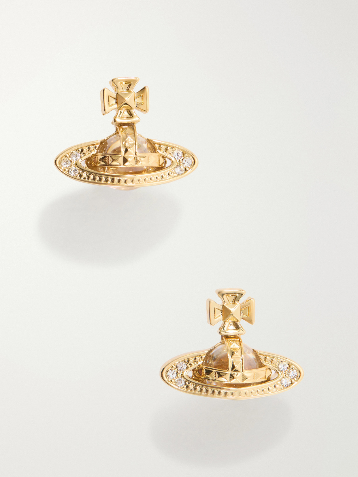 Vivienne Westwood Pina Gold-toned Crystal-embellished Earrings