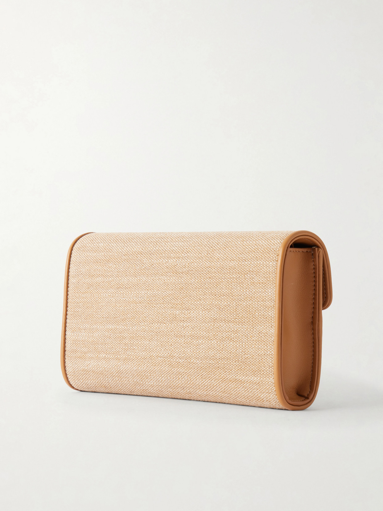 Symmetry Leather-Trimmed Canvas Mini Shoulder Bag