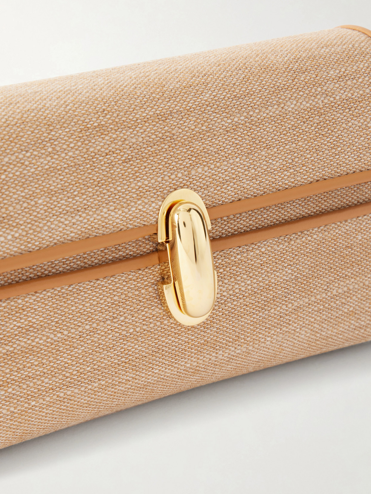Symmetry Leather-Trimmed Canvas Mini Shoulder Bag