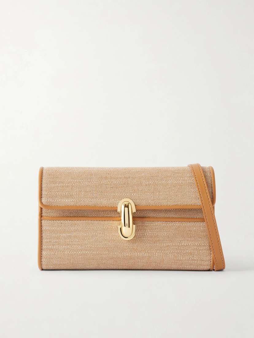 Savette Symmetry Leather-trimmed Canvas Mini Shoulder Bag
