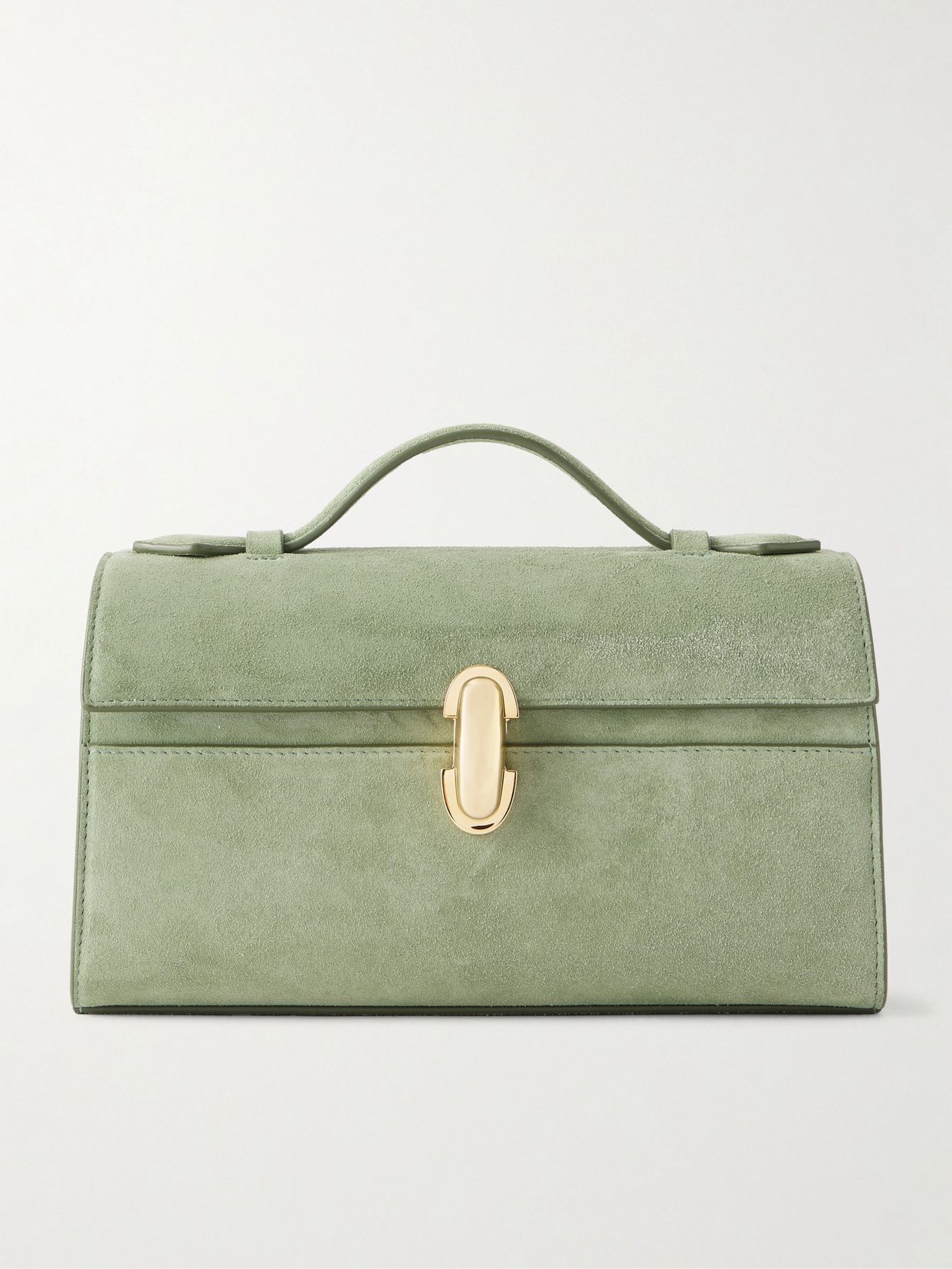 Symmetry Pochette suede tote