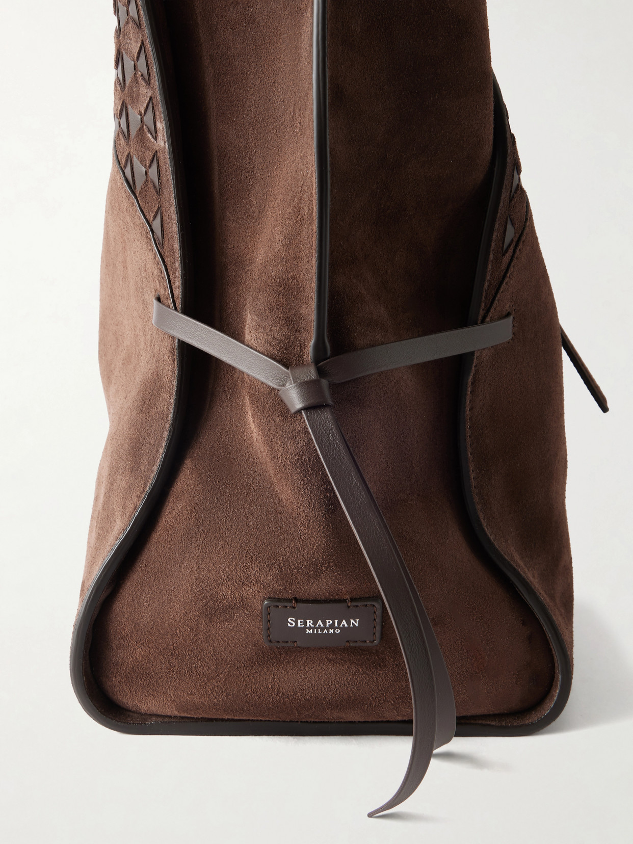 Maro Maxi Leather-Trimmed Suede Tote