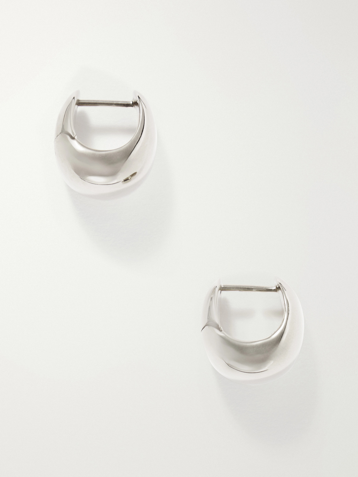 Lie Studio The Violet Sterling Silver Hoop Earrings In Green
