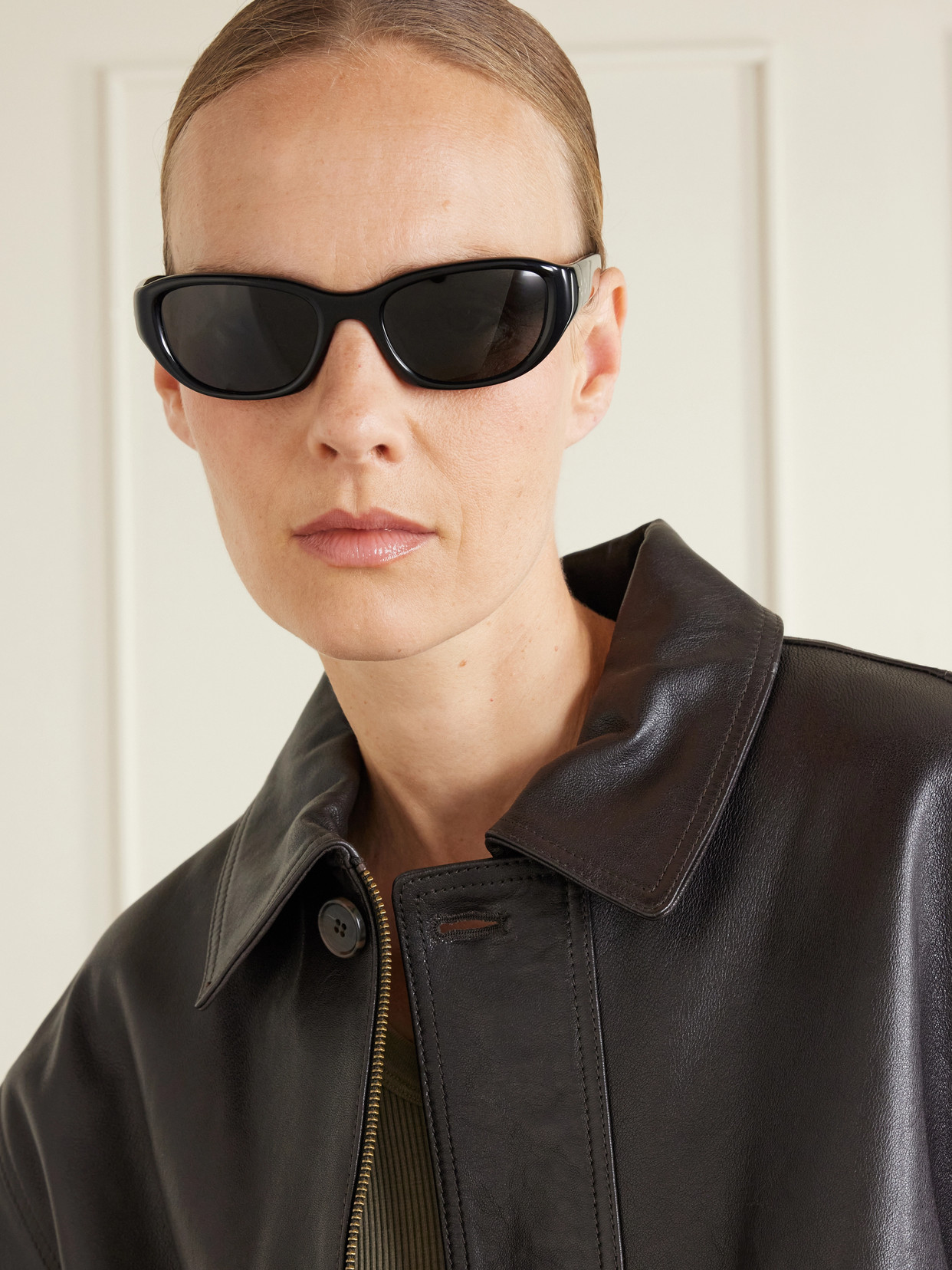 Lie Studio Matteo D-frame Acetate Sunglasses In Black