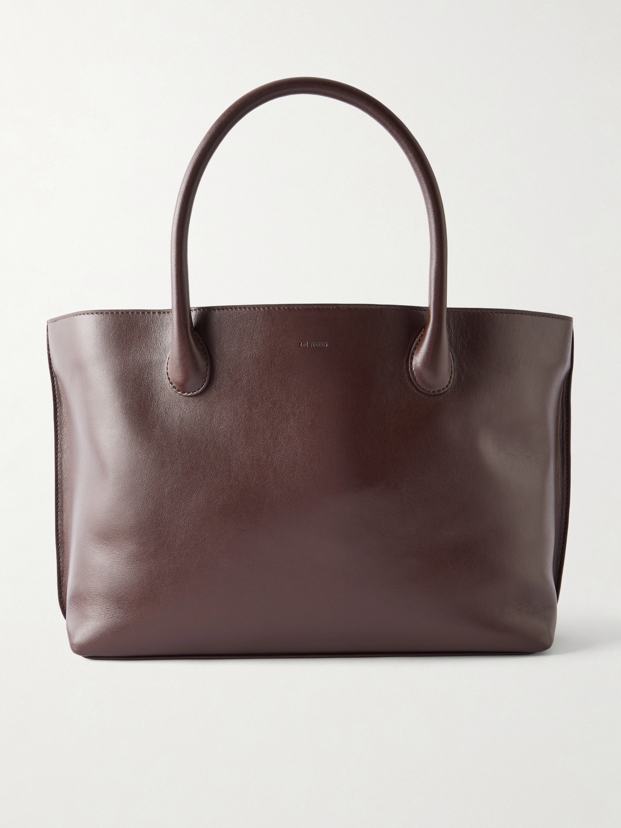 Lie Studio The Norma Leather Tote In Brown