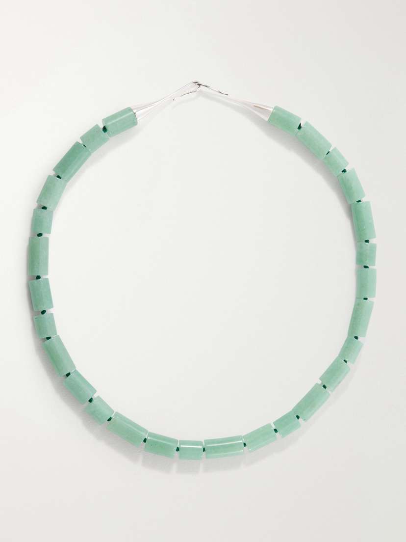 LIÉ STUDIO The Sadie Sterling Silver Aventurine Beaded Necklace | Thumbnail 5 LIÉ STUDIO The Sadie Sterling Silver Aventurine Beaded Necklace | Thumbnail 5