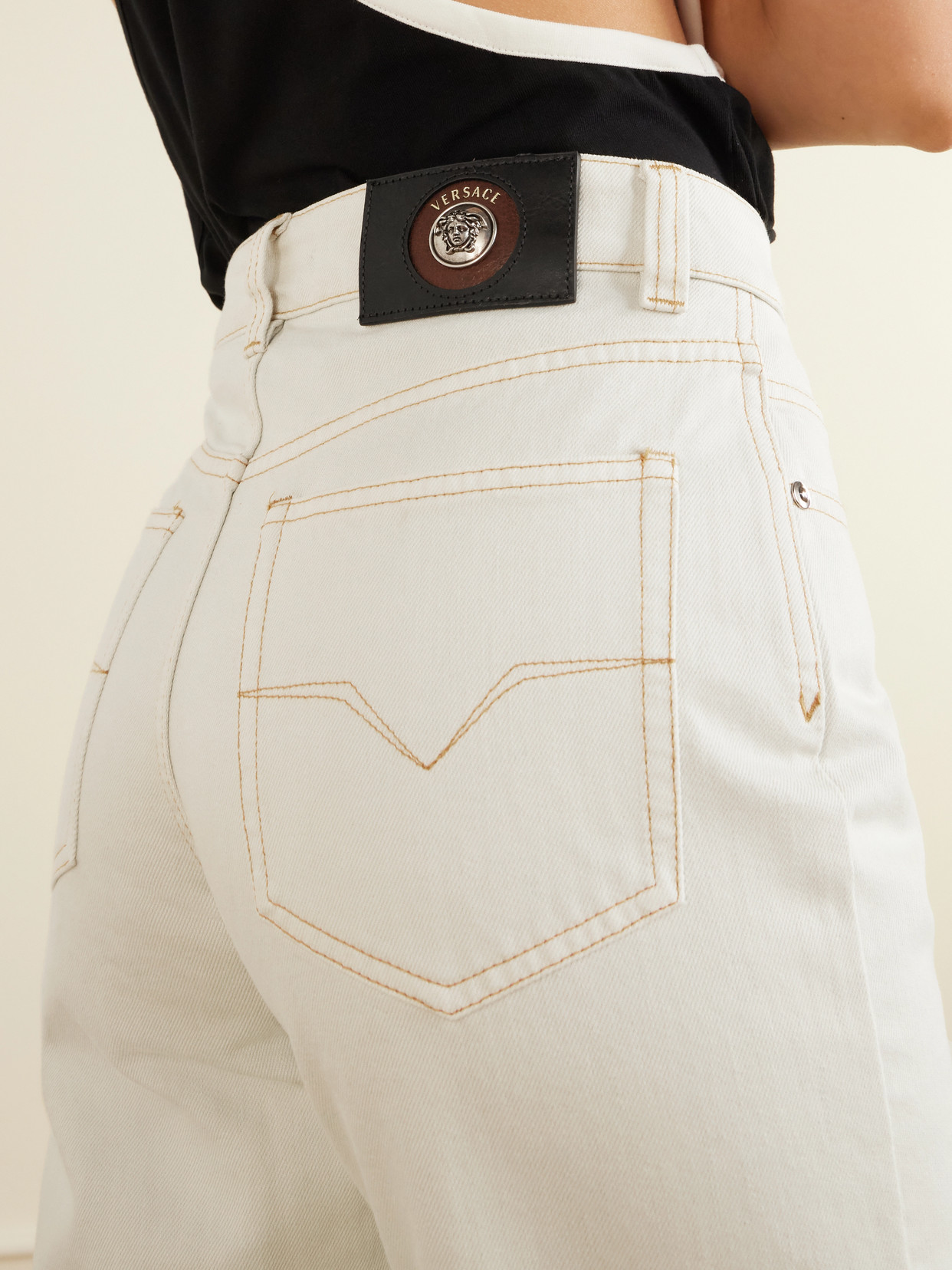 Embellished Straight-Leg Jeans