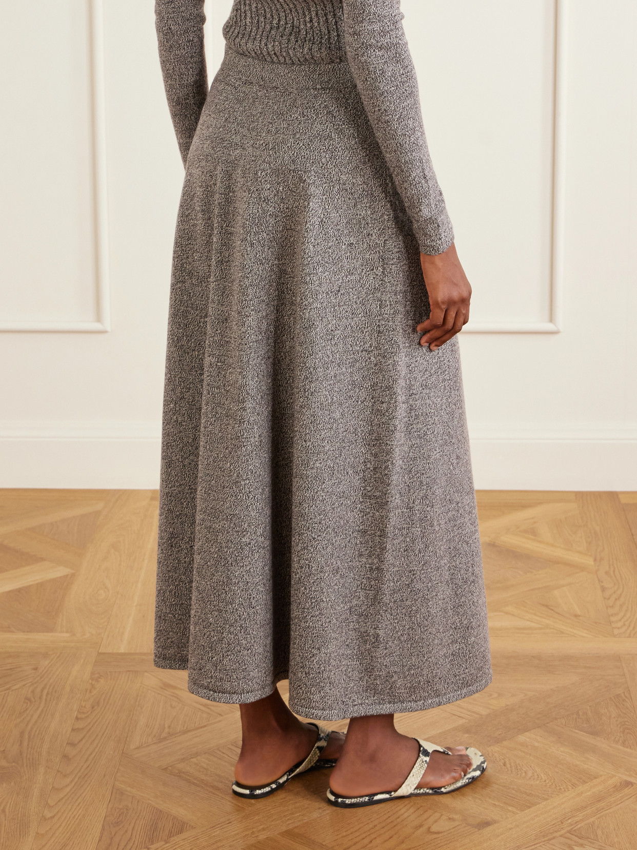 Knotted Marl Knitted Cashmere Midi