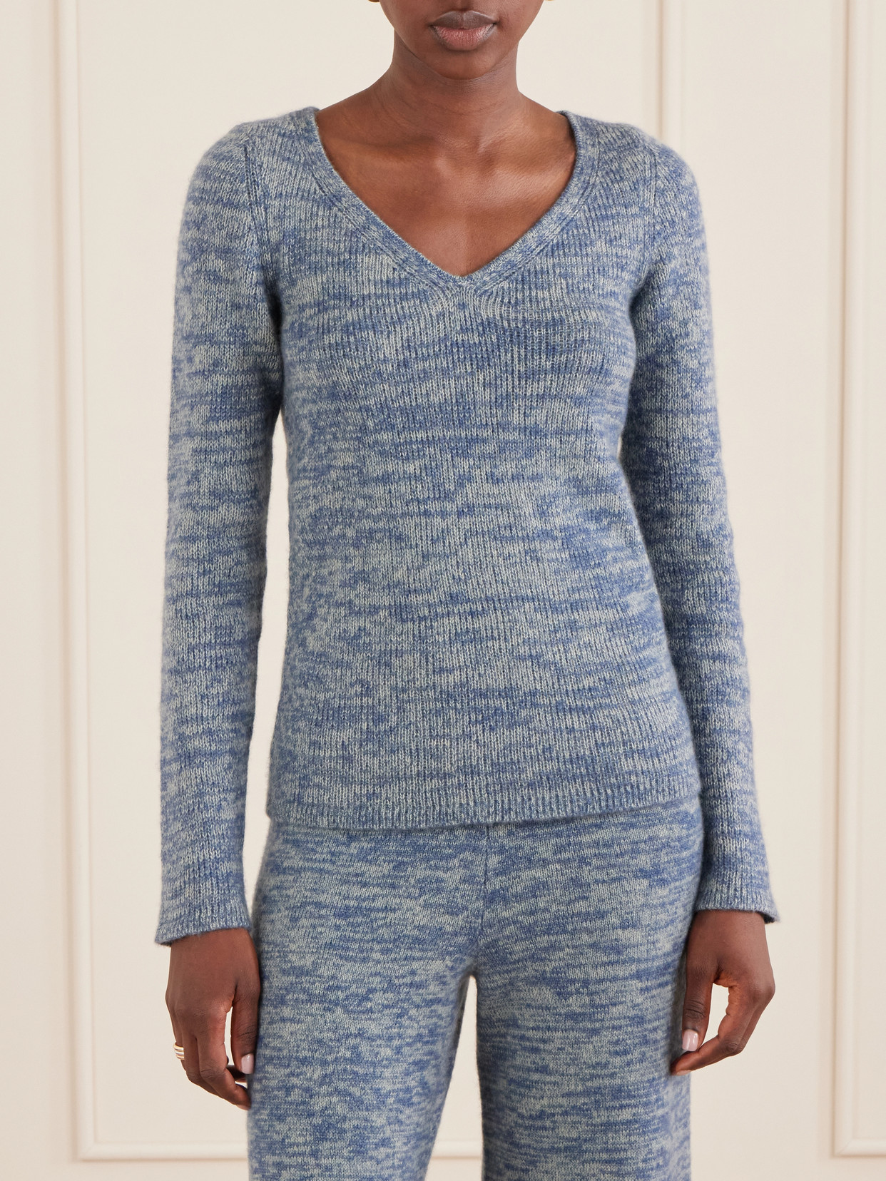 V-Neck Cashmere And Silk-Blend Sweater
